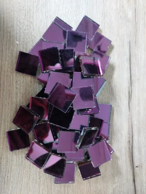 Tesselles Violet miroir mini