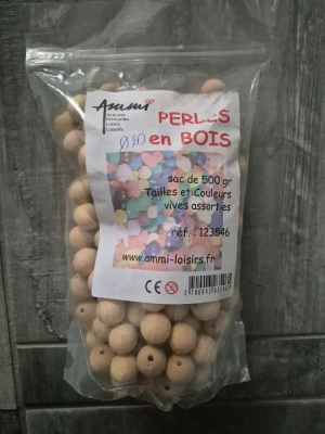 Perles en bois mini