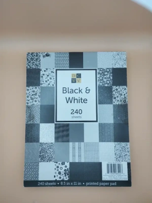 Bloc papier motifs noir et blanc mini