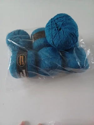 Coton boutonné bleu — image 1