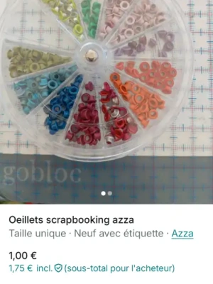 Lot oeillets et boîte de rangement — image 1