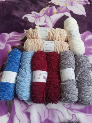 Lot laine chenille mini