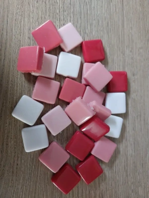 Tesselles mix Rouge-Rose-Blanc mini