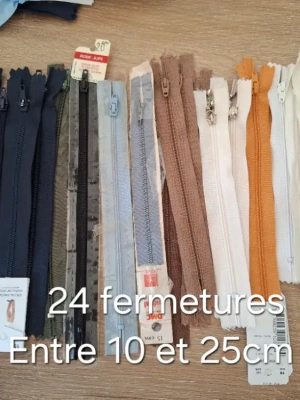 Lot de 23 fermetures métalliques maille fine — image 1